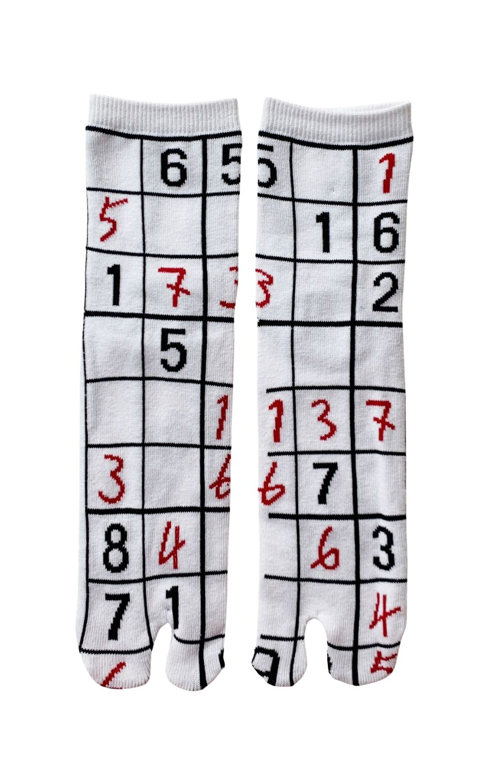 1642 sudoku tabi toe socks