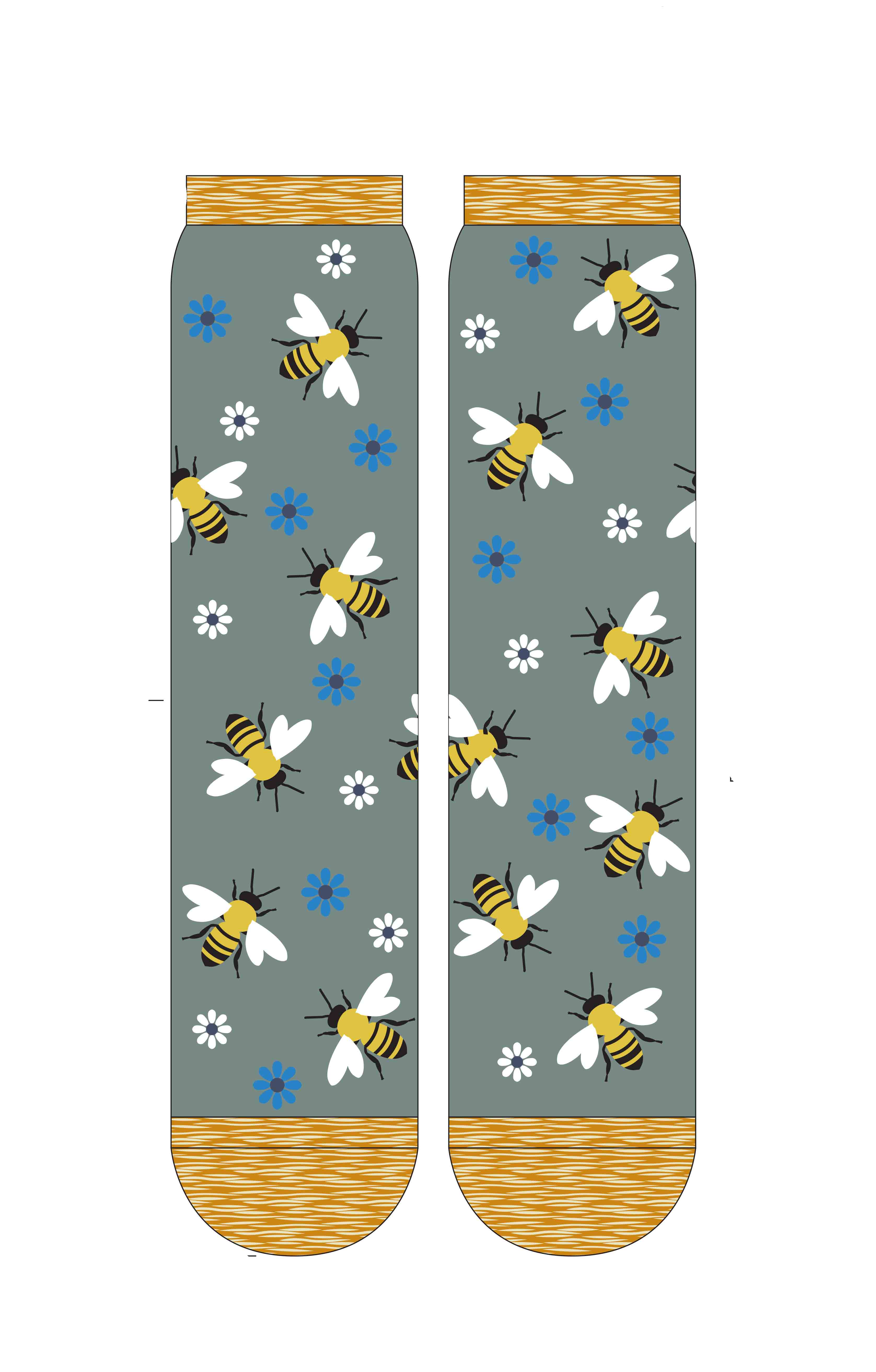 6150 bee socks front1
