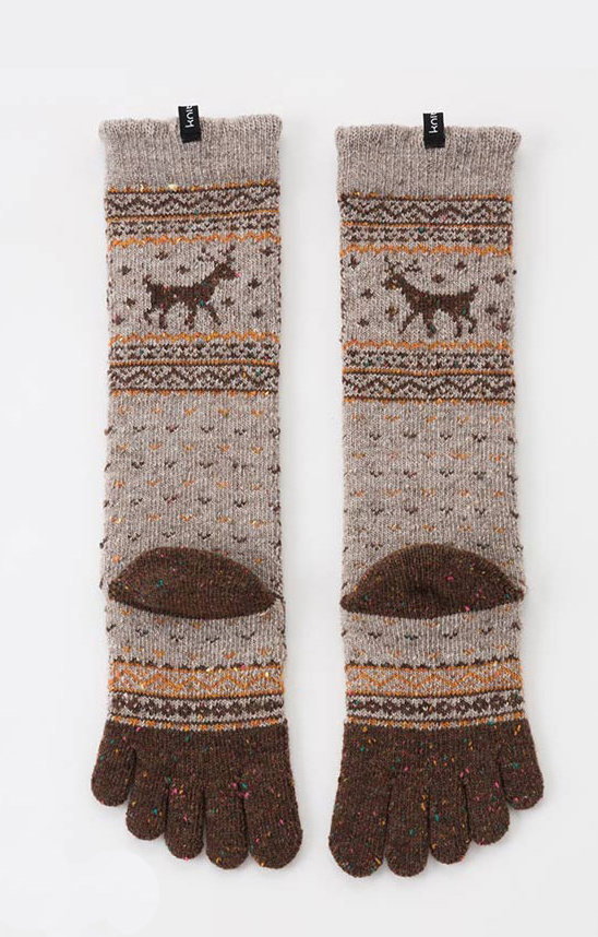 4211 wool reindeer toe socks holiday gift