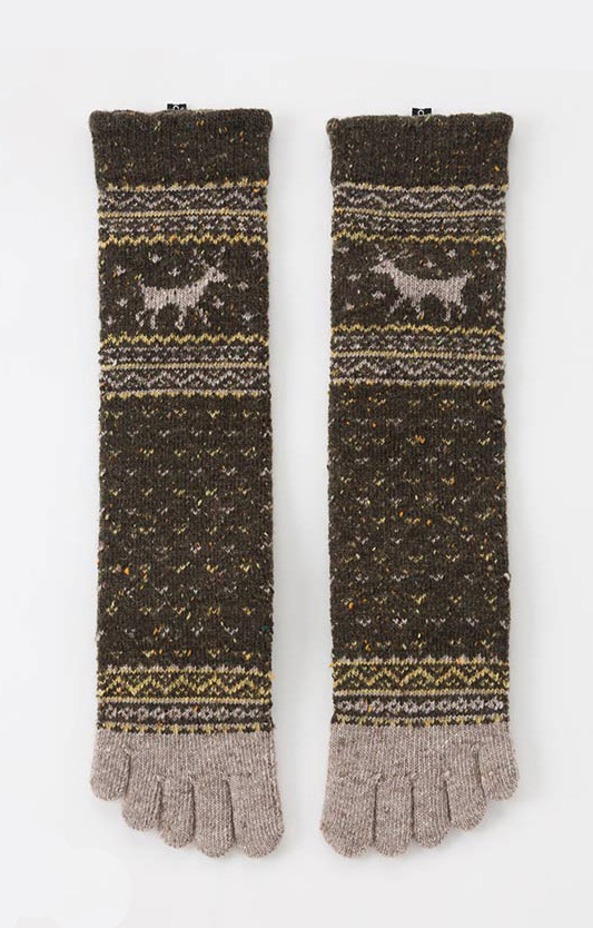 4215 olive holiday wool socks