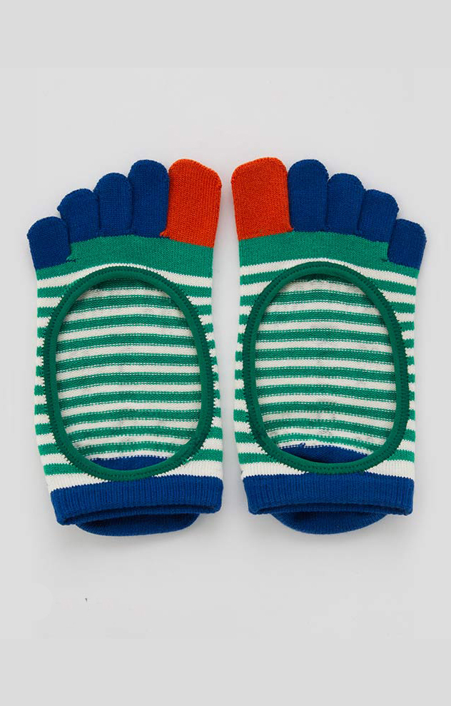 4273 green toe yoga socks
