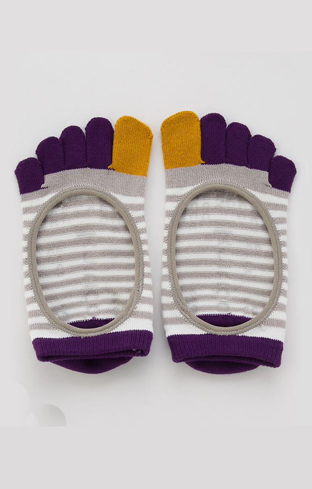 4274 purple toe grip socks