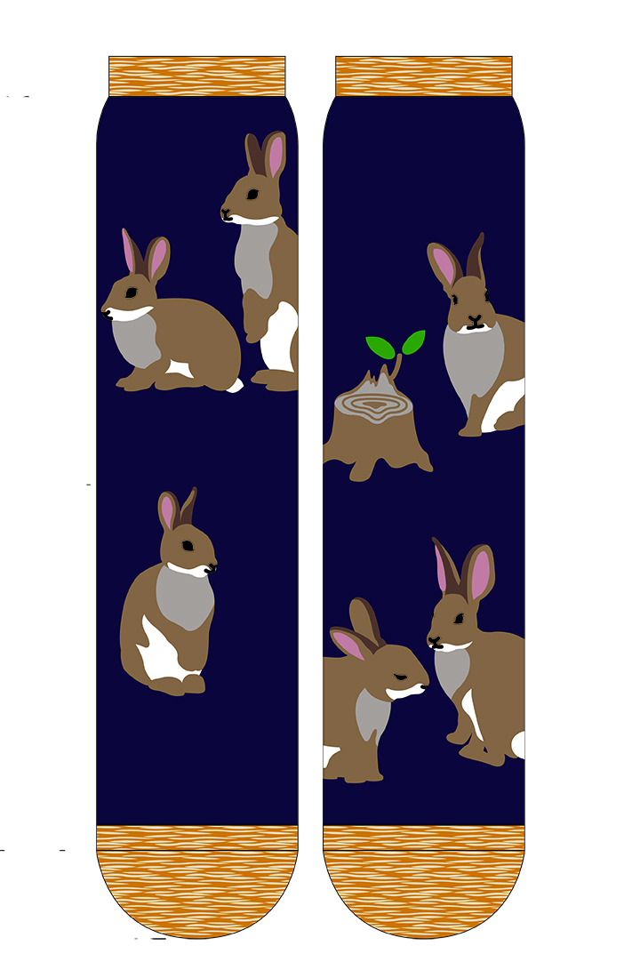 5487 animal bunny rabbit crew socks